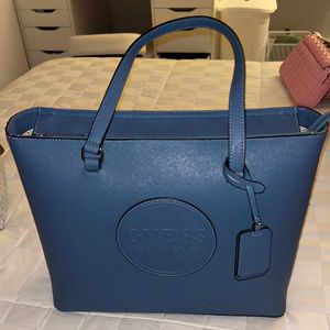 Blue Guess Tote Bag